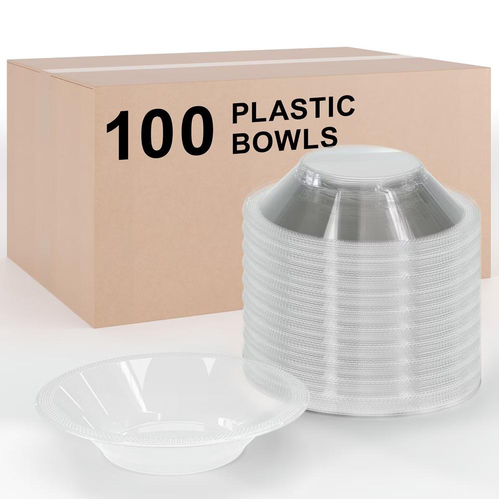 Crown Display 12 Oz. Plastic Bowls Disposable Party Bowls - Plastic Soup Bowls - Image 7