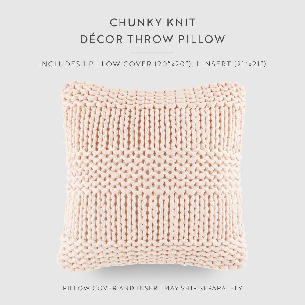 Cozy Chunky Knit Throw Pillow Cover And Pillow Insert - Image 9