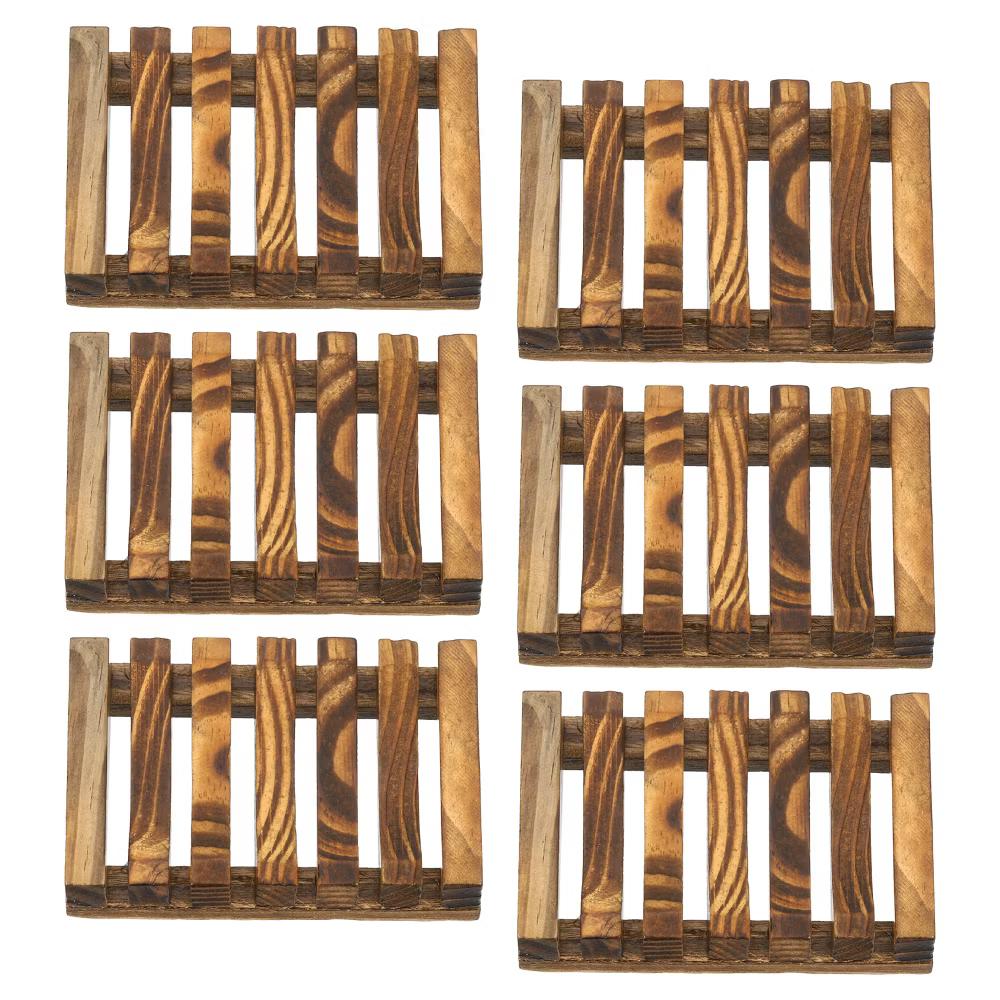 Wooden Natural Self Draining Bathroom Kitchen Sink Soap Dish - Image 19