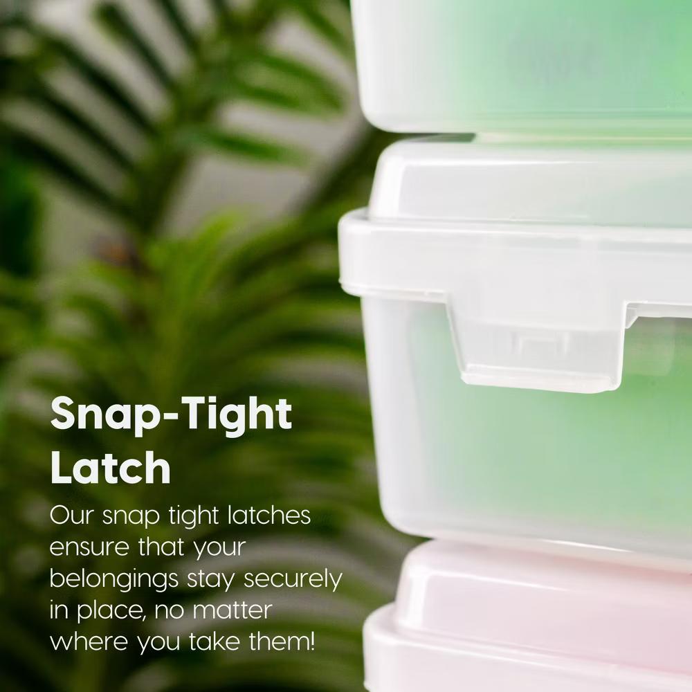 USA Paper Thick Portable Plastic Scrapbook Storage Snap Tight Cases - Image 37