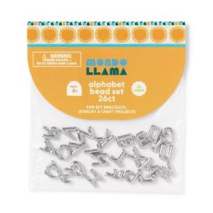 26ct Silver Fashion Letter Beads Set