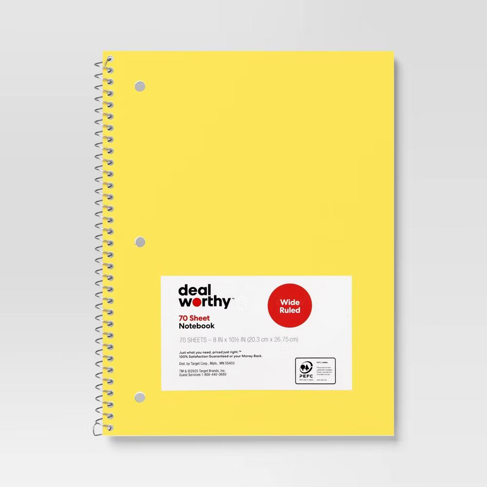Subject Spiral Notebook Wide Ruled - Image 18