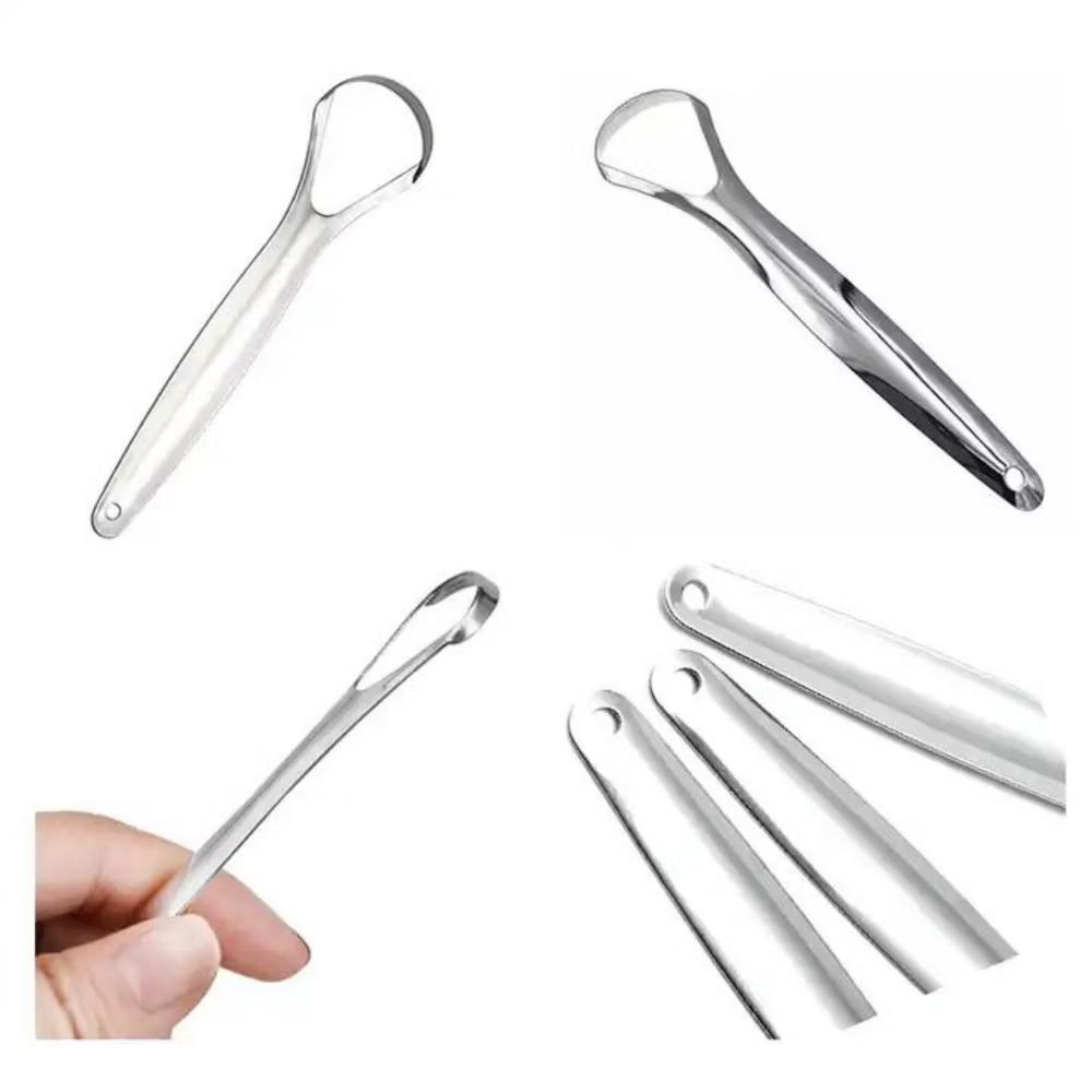 Tongue Scraper for Adults (2 Pack), Reduce Bad Breath, Stainless Steel Tongue Cleaners, 100% Metal Tongue Scraper - Image 5