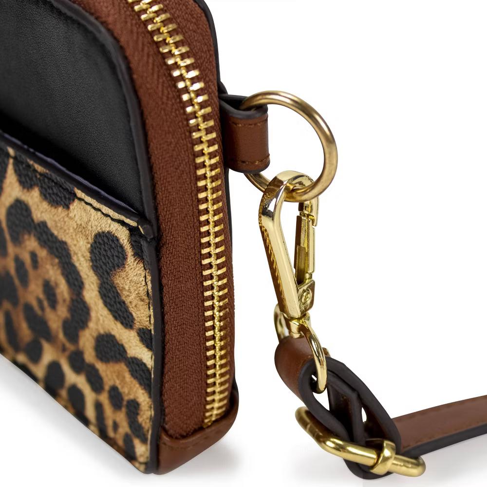 Badgley Mischka Travel Fanny Pack - Brown Leopard Print - Image 2