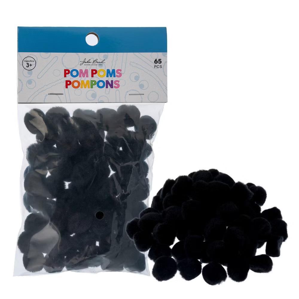 65ct 0.5in Mini Pom Poms for DIY Arts and Crafts, Tiny Acrylic Poms Craft Embellishments - Image 12