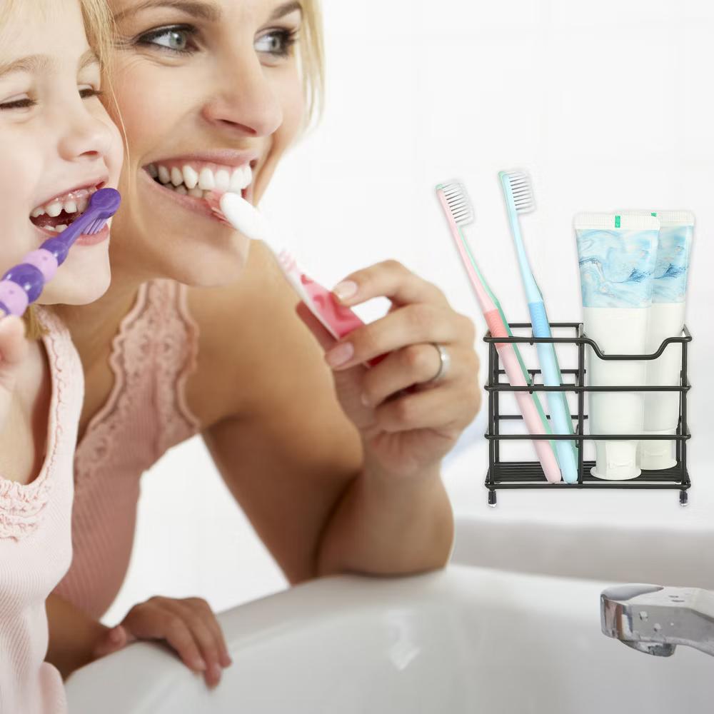 4 Slots 304 Stainless Steel Toothbrush Toothpaste Holder 1 Pc - Image 6