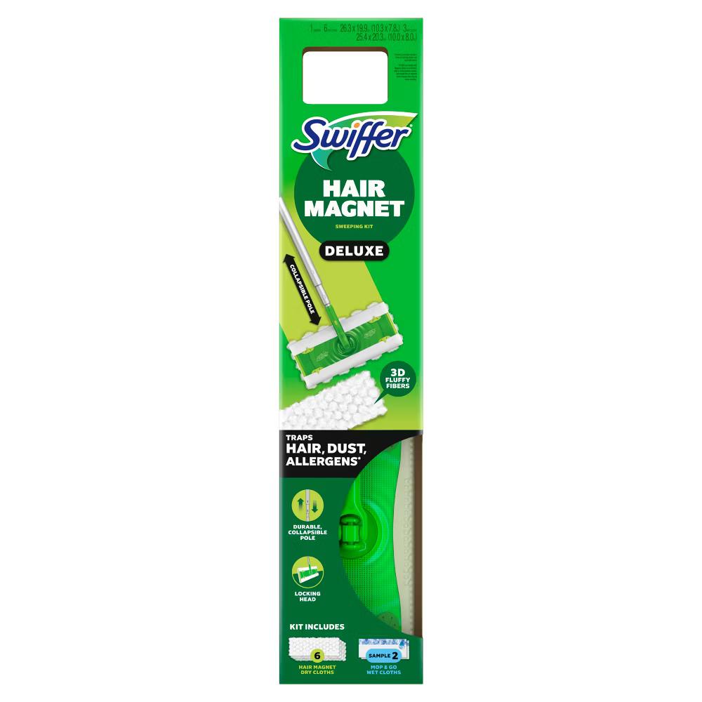 Swiffer Unscented Sweeper Hair Magnet Deluxe Starter Kit Floor Cleaners - 9pc - Image 2