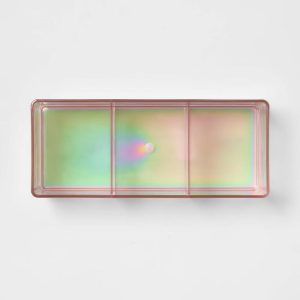 Plastic 3 Slotted Makeup Organizer Iridescent