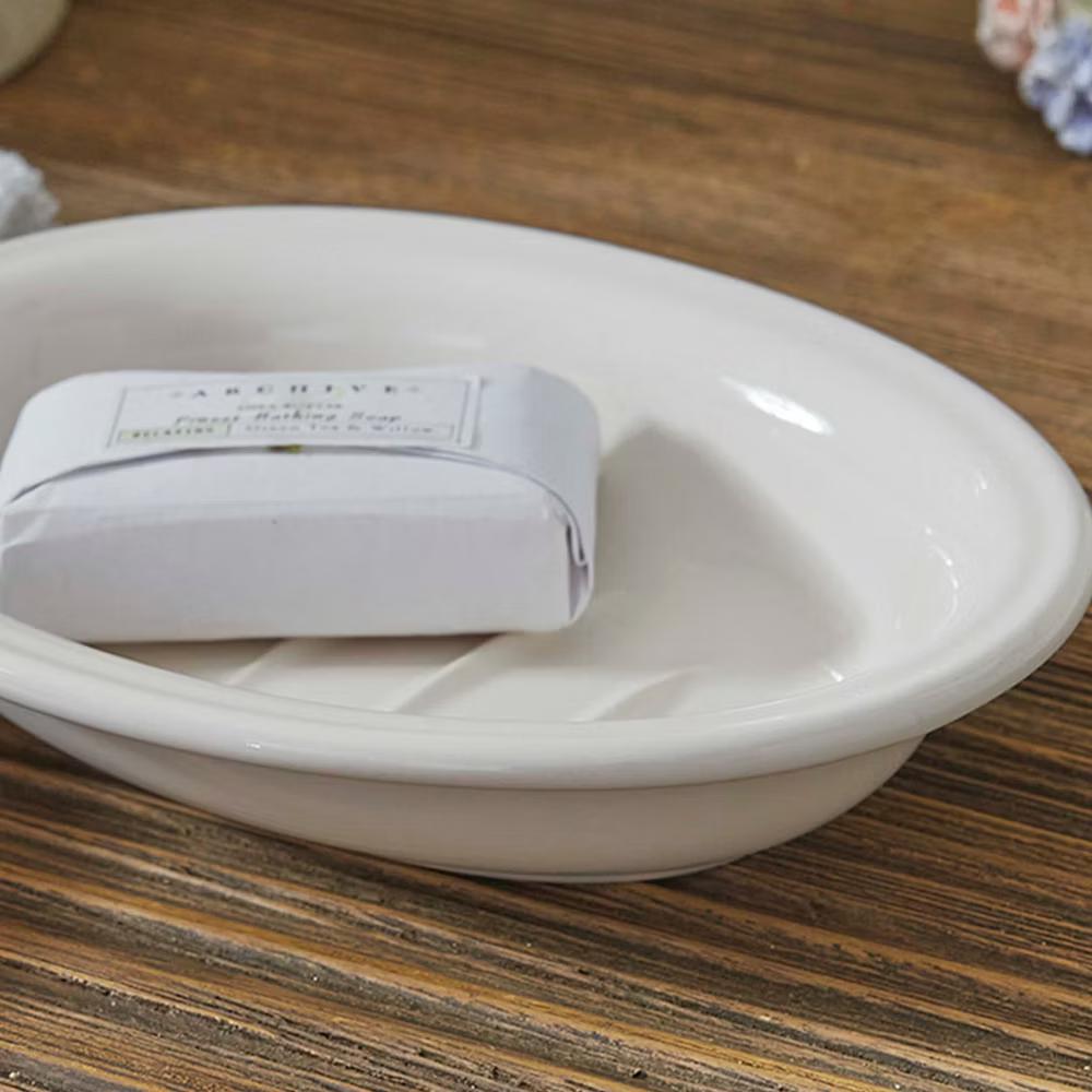 Park Designs Ironstone Oval Soap Dish - Image 5