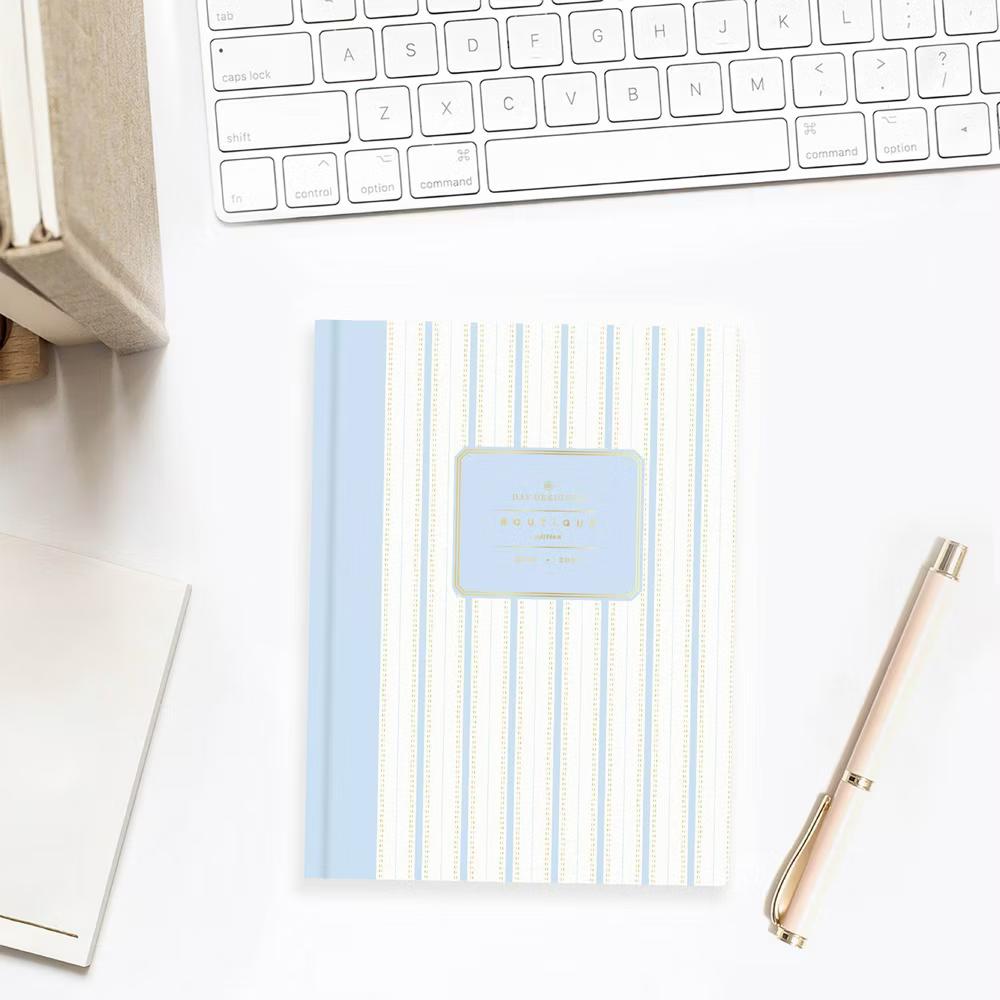 Day Designer 6"x8" 2026-2027 Boutique Edition Weekly/Monthly Planner Ticking Stripe Blue Bookbound - Image 11