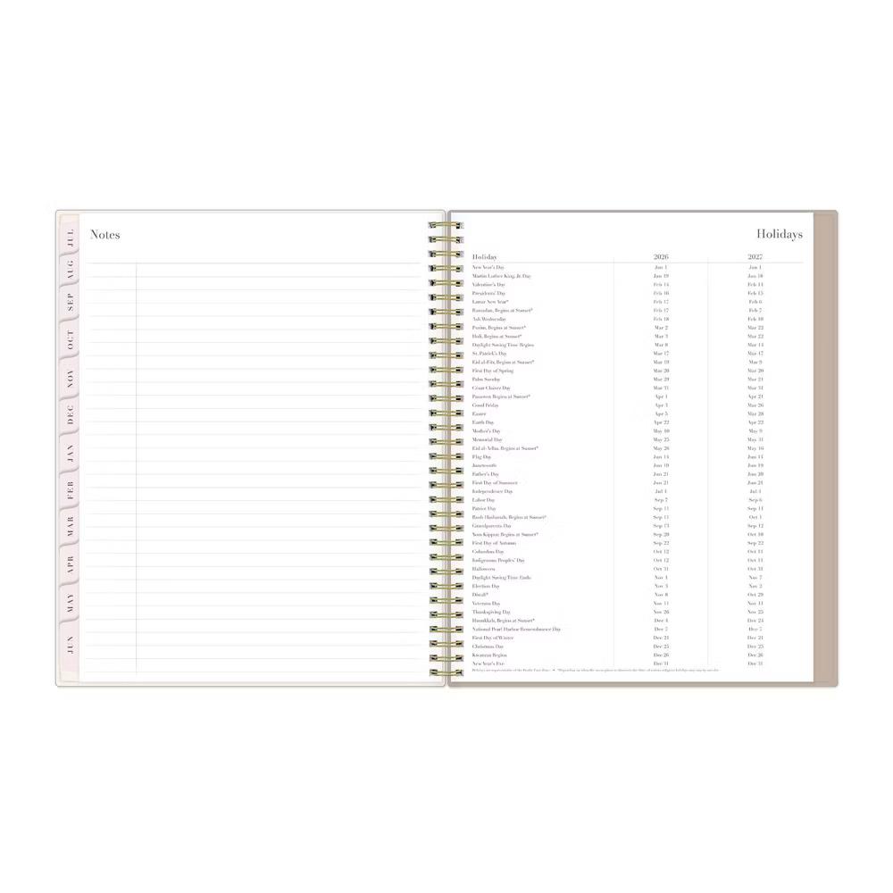 Rachel Parcell 8.5"x11" 2026-2027 Planner RP Dalmatia Tan Weekly/Monthly Safety Wirebound - Image 6