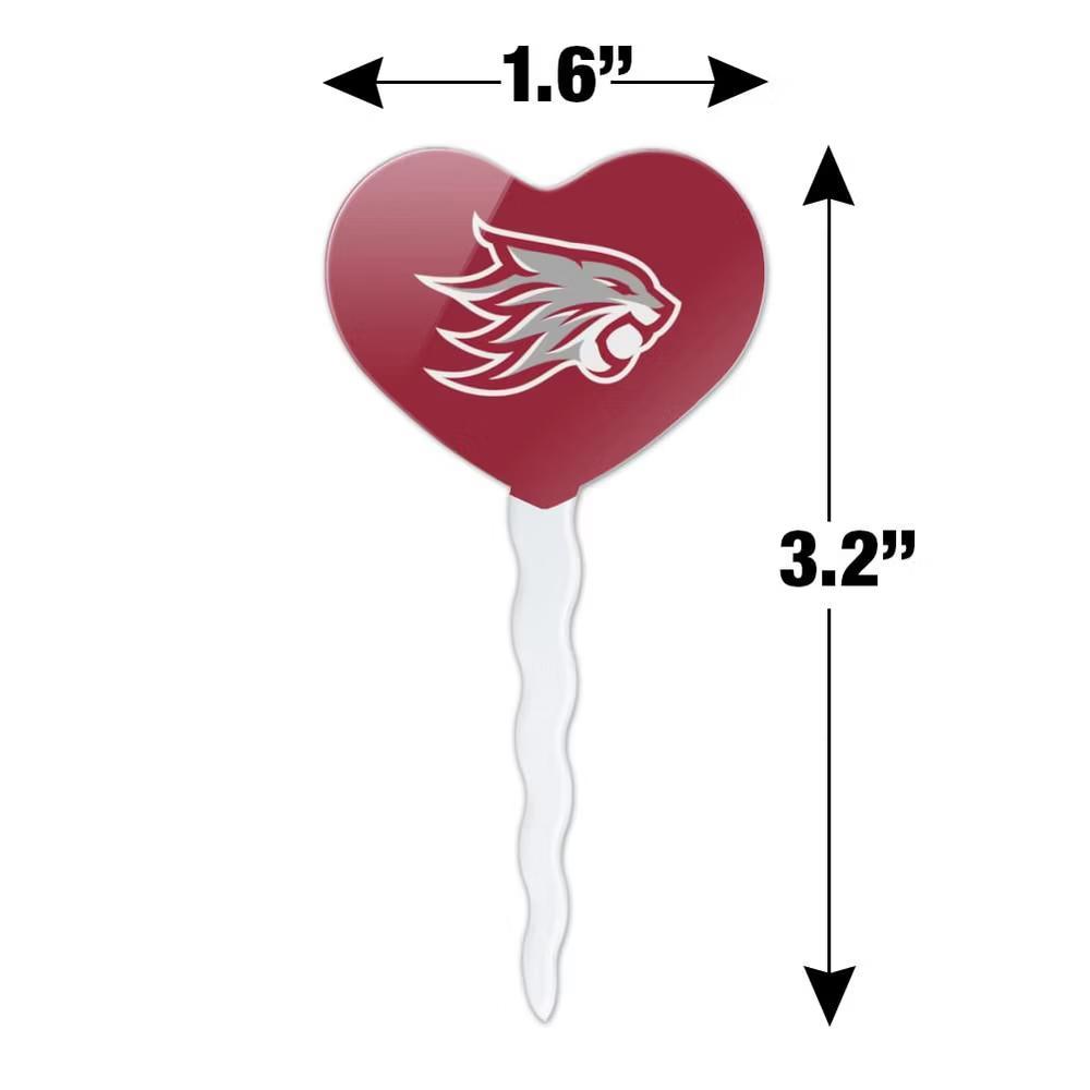 California State University Chico Primary Logo Heart Love Cupcake Picks Toppers Decoration Set of 6 - Image 5