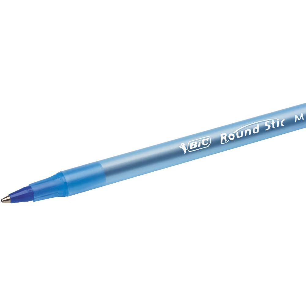 10pk Round Stic Xtra Life Ballpoint Pens 1.0mm Medium Point Blue Ink: Back to School Supplies for Students & Teachers - Image 2