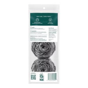 Stainless Steel Scrubbing Pads - 3ct: Reusable Cleaning Tools, Glass & Multi-Surface Use