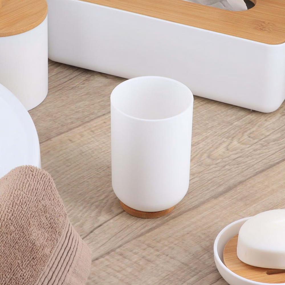 French Home Goods Elegant Bamboo-Based Bathroom Tumbler – Modern Vanity Cup, Ideal for Toothbrush Holder or Countertop Organizer - Image 16