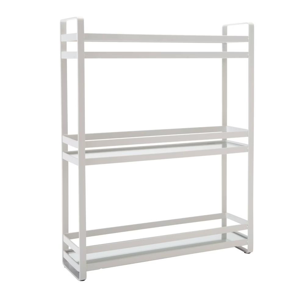 3 Tier Flat Wire Slim Vanity Tower White - Image 5