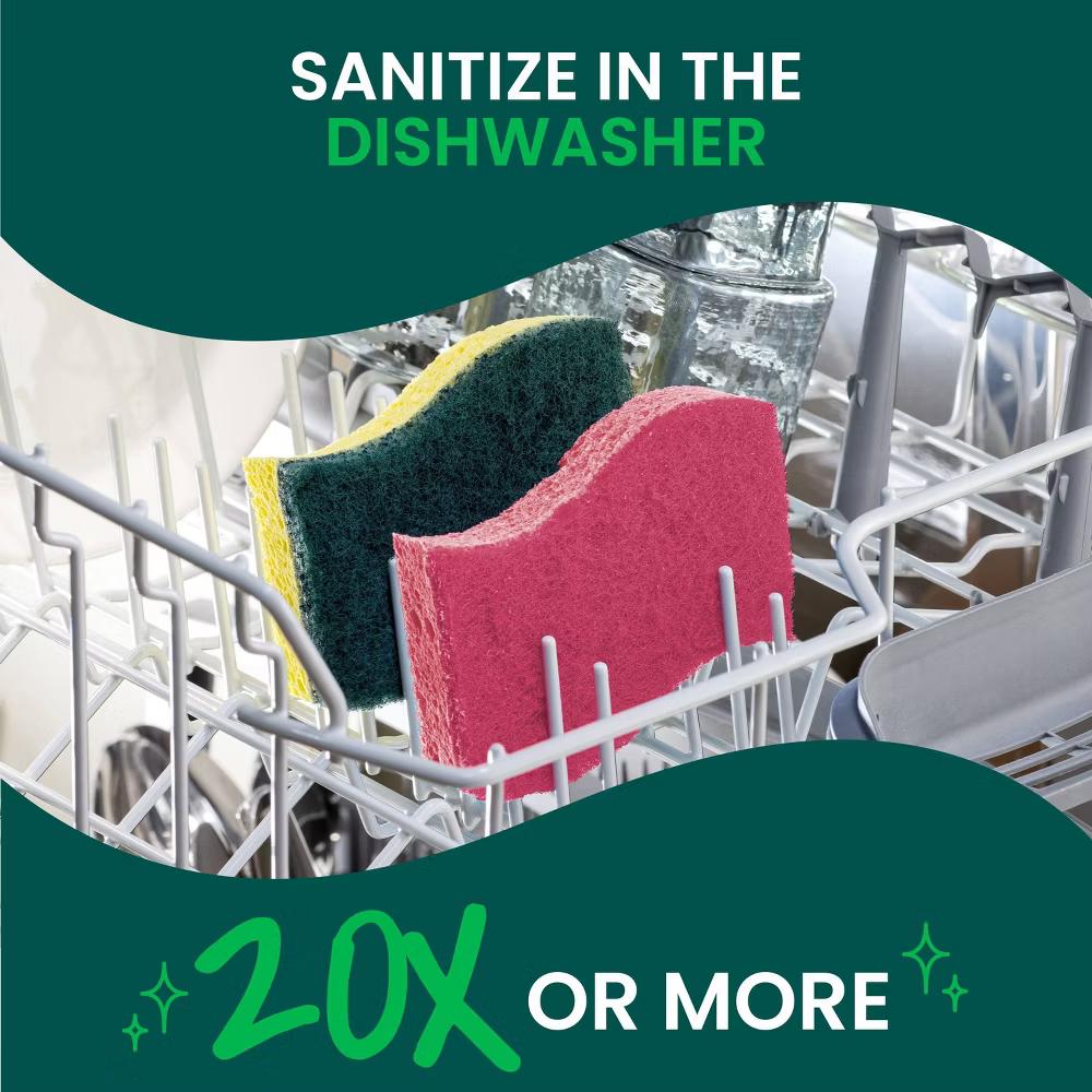 Delicate Clean Non-Scratch Scrub Sponges - 3ct: Multi-Surface, Reusable Cellulose Cleaning Tools - Image 11
