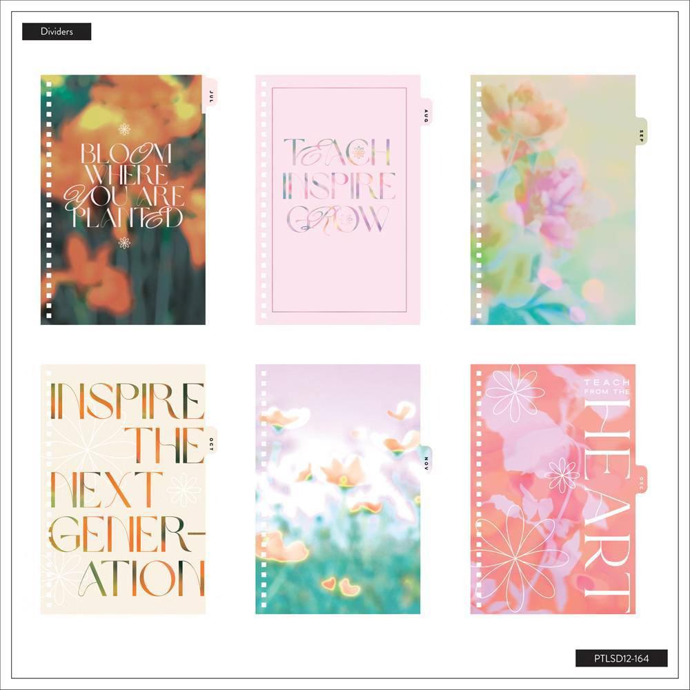 Happy Brands 2026-2027 6"x8.375" Organized Liminal Garden Small 12 Months Twin Loop Dated Teacher Planner - Image 4