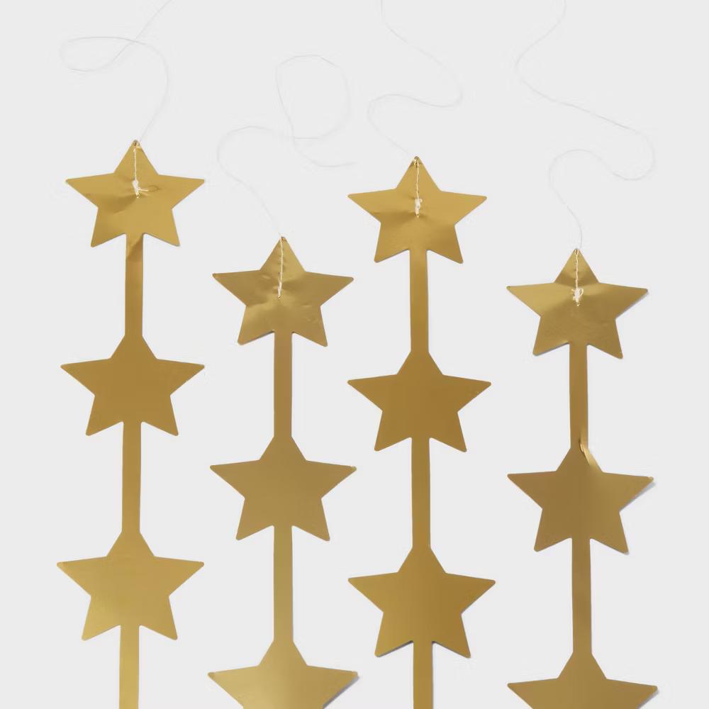 Star Foil Party Backdrop Decoration Gold - Image 4