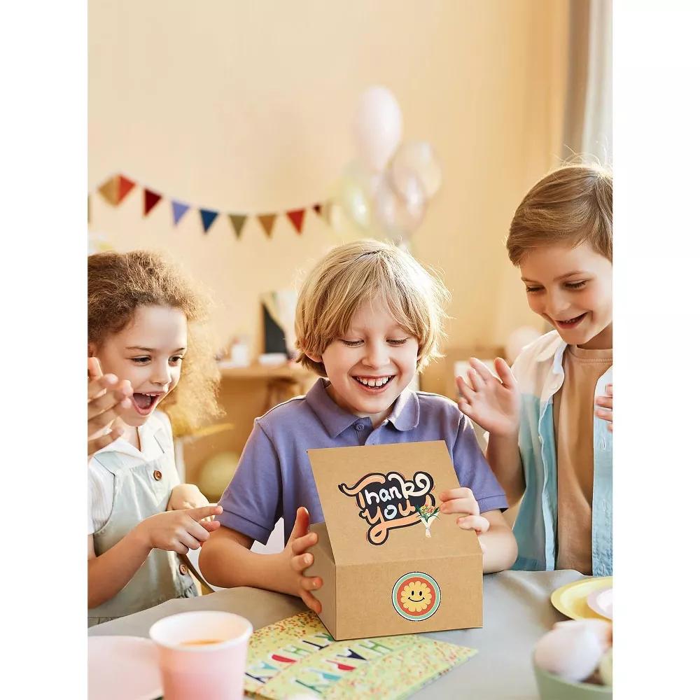 Brown Kraft Paper Gift Boxes 5x5x3.5 Inch 25 Pack with Lids Easy Assembly for Cupcakes Candles Jewelry Party Wedding - Image 4