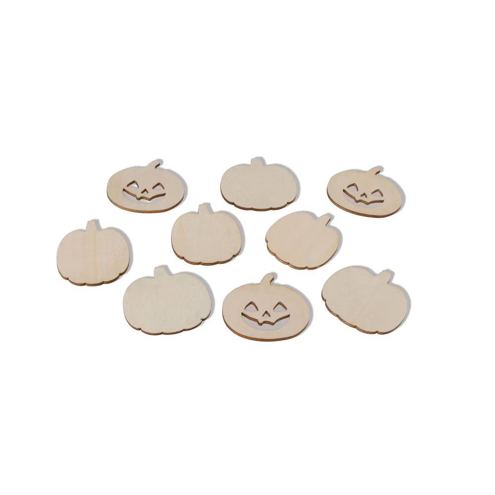 9pk Blank Wood Sets Pumpkin - Image 3