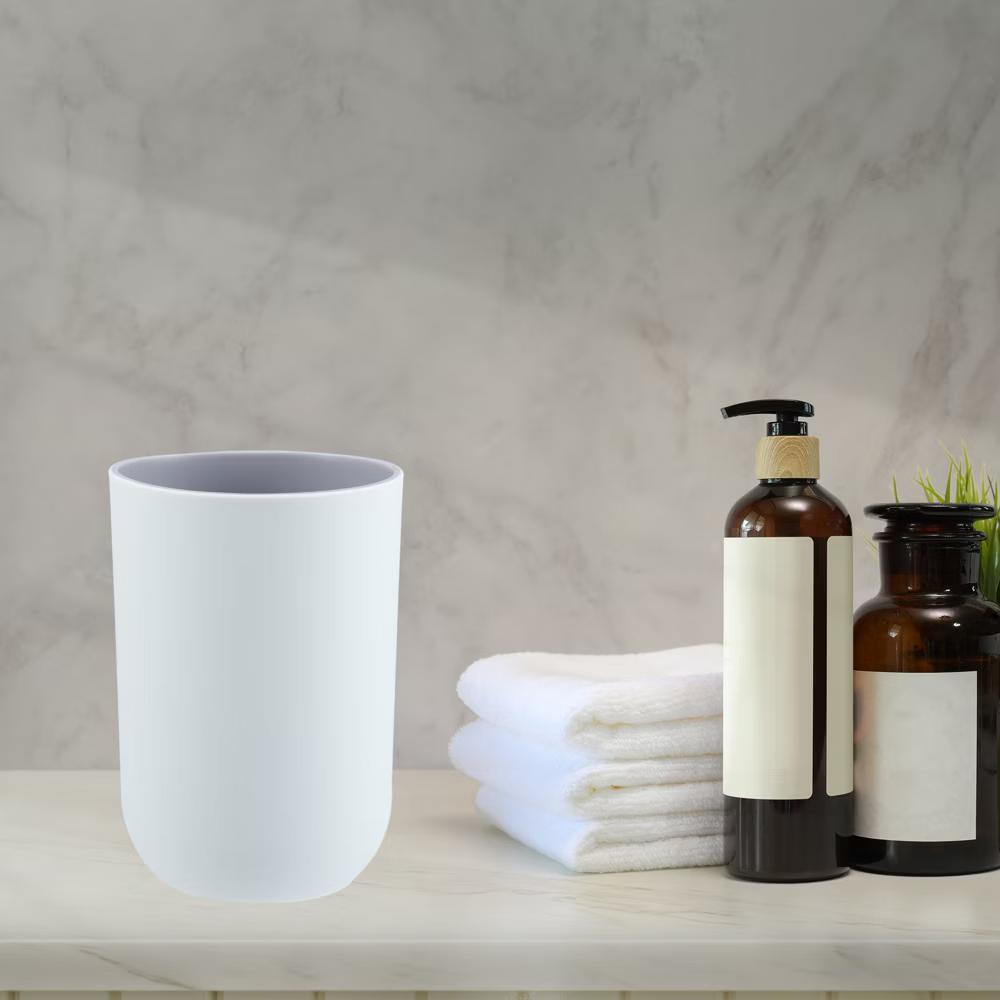 2Pcs Bathroom Tumblers Bathroom Toothbrush Cup Blue 4.33''x2.76'' 350ml - Image 43