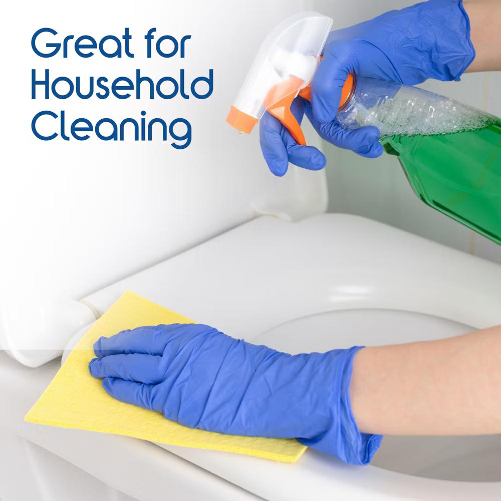 Inspire Black Nitrile Disposable Gloves | 4.5 Nitrile Disposable Safety Medical Cooking Cleaning Disposable Black Gloves - Image 2