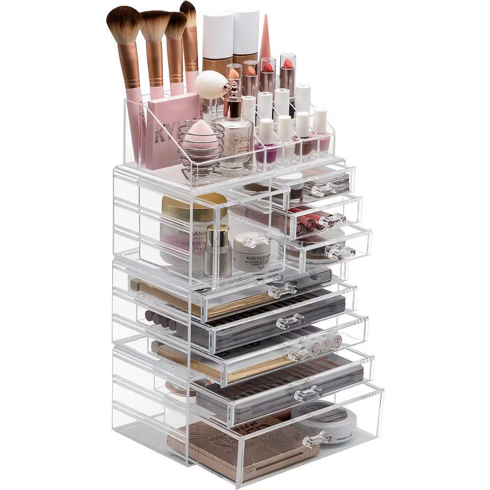 4-piece Makeup and Jewelry Storage Case Display - Spacious Design - Great for Bathroom, Dresser, Vanity and Countertop - Image 4
