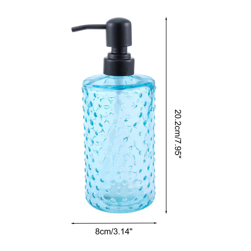 Elegant Polka Dot Pattern Soap Pump Dispenser for Bathroom 16.9oz 1 Pc - Image 3