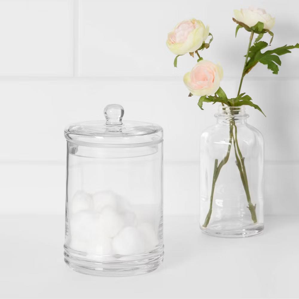 Medium Canister Apothecary Glass Clear - Image 4