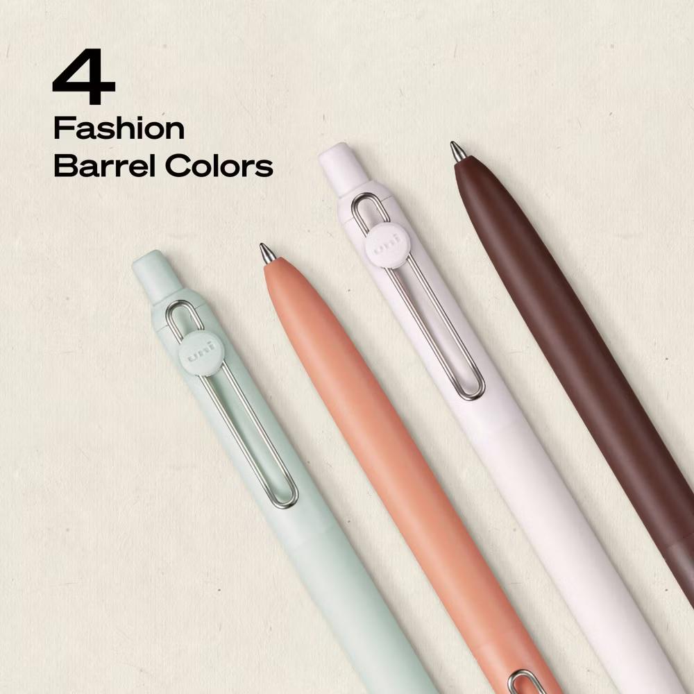 uniball Zento Retractable Liquid Gel Pens, 0.7mm Medium Point, Black Ink, Boho Barrel Colors, 4ct – Smooth, Quick-Drying Gel Ink - Image 8