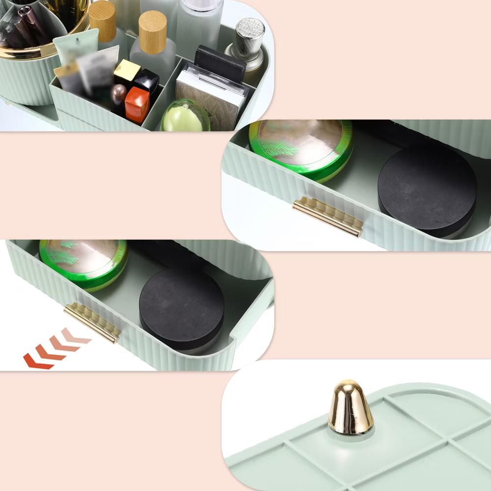 360° Rotating Makeup Organizer for Lotions Brushes - Image 12