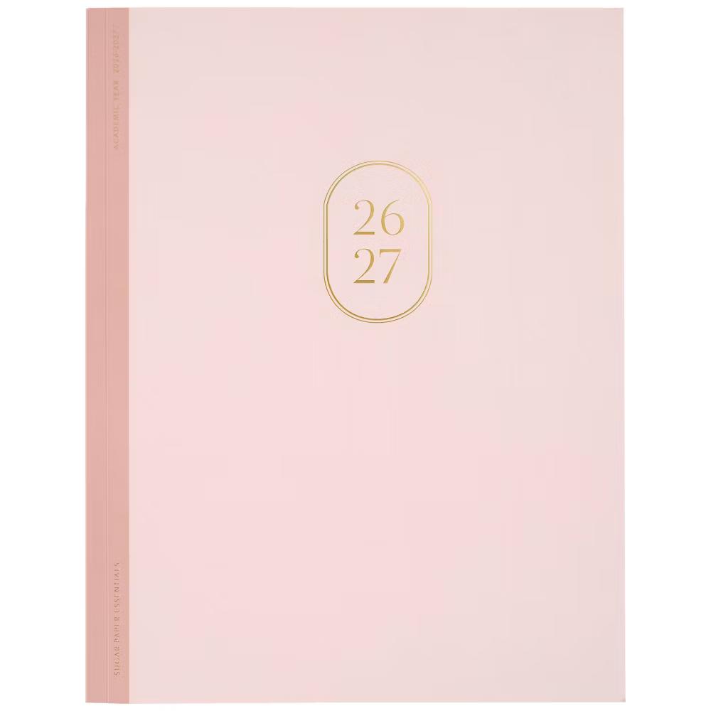 Essentials 8.5"x11" Large 2026-2027 Monthly Planner Pink Badge