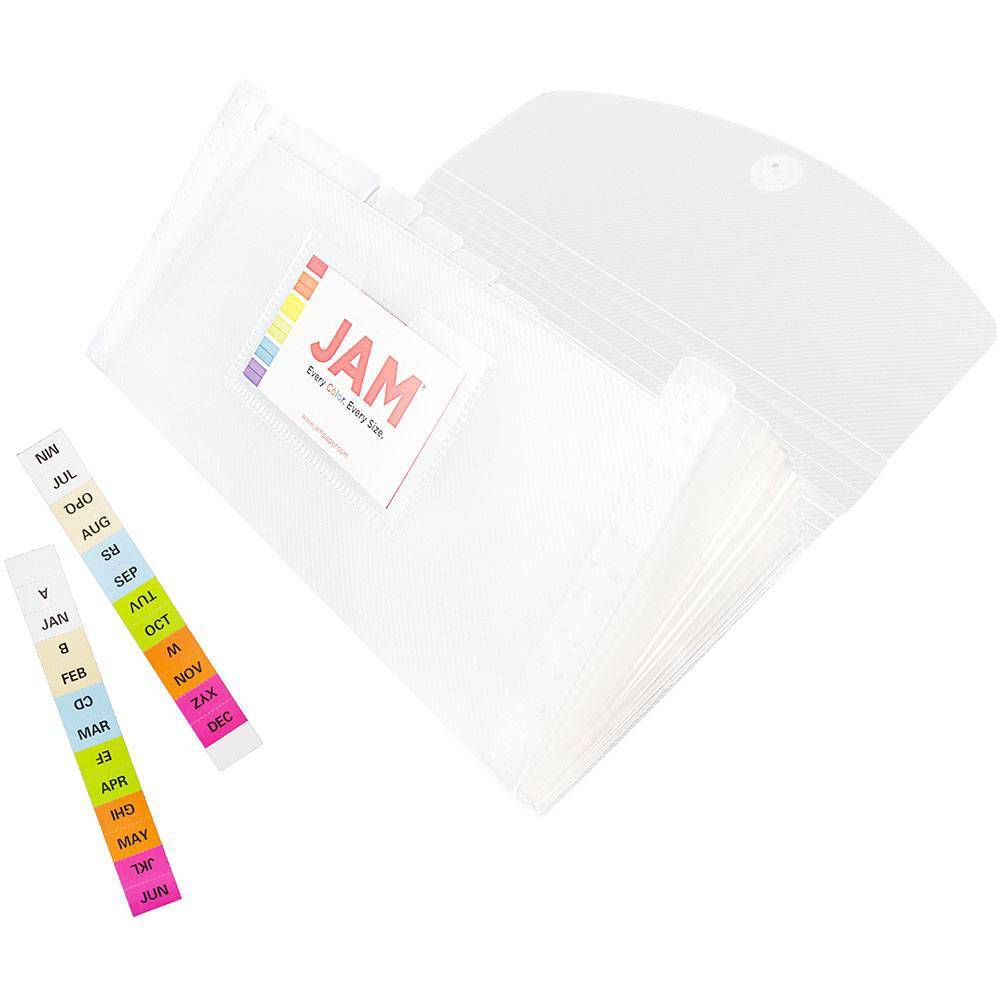 5" 10 1/2" 13 Pocket Plastic Expanding File Folder - Check Size - Image 8