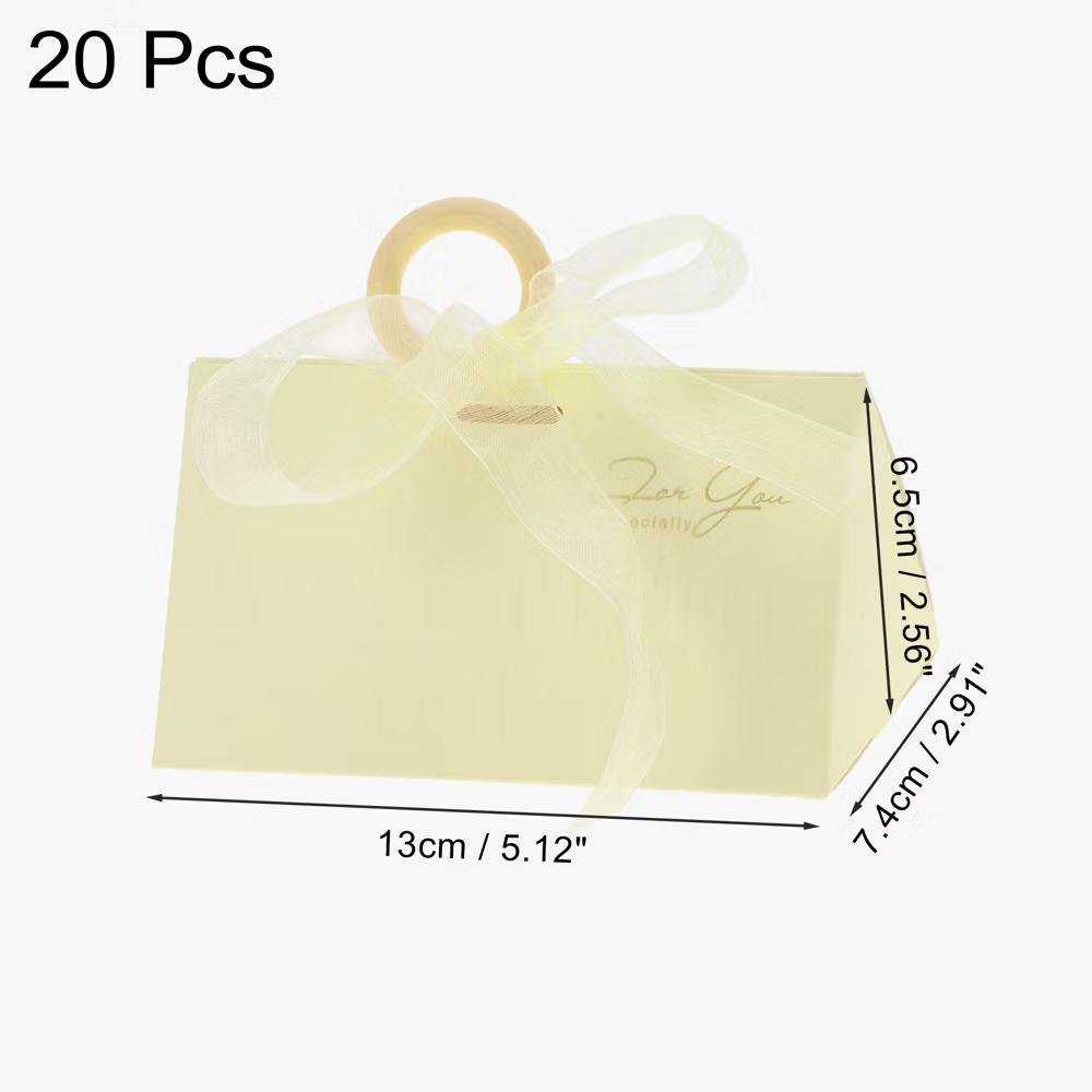 Durable Gift Boxes Christmas Halloween Ribbons and Wood Rings 5.12"x2.91"x2.56" 20 Pcs - Image 2