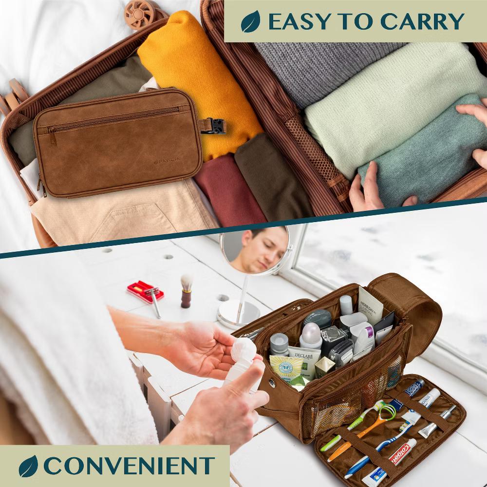 Toiletry Bag Women Men, Travel Toiletries Organizer Case, Essentials Shaving Dopp Kit, Cosmetic Make Up Accessories - Image 11