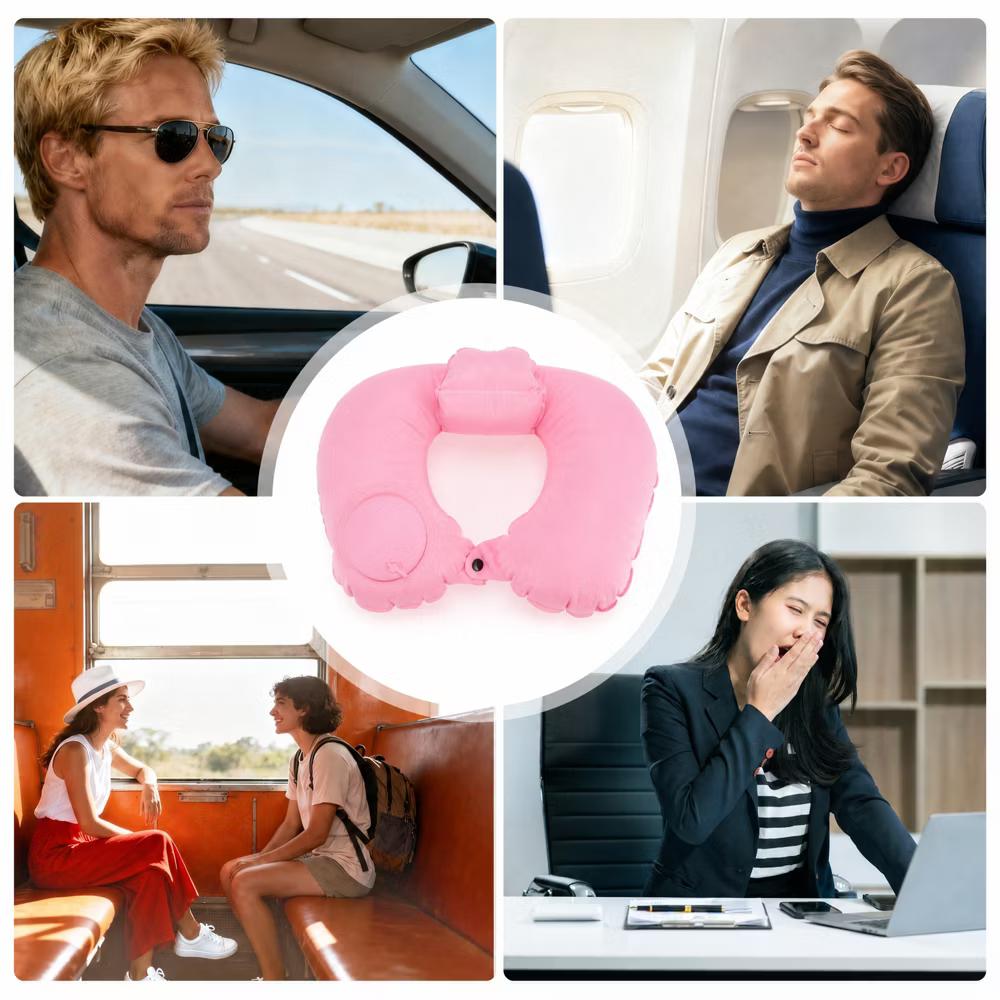 Comfortable Inflatable Travel Pillow 1 Pc - Image 18