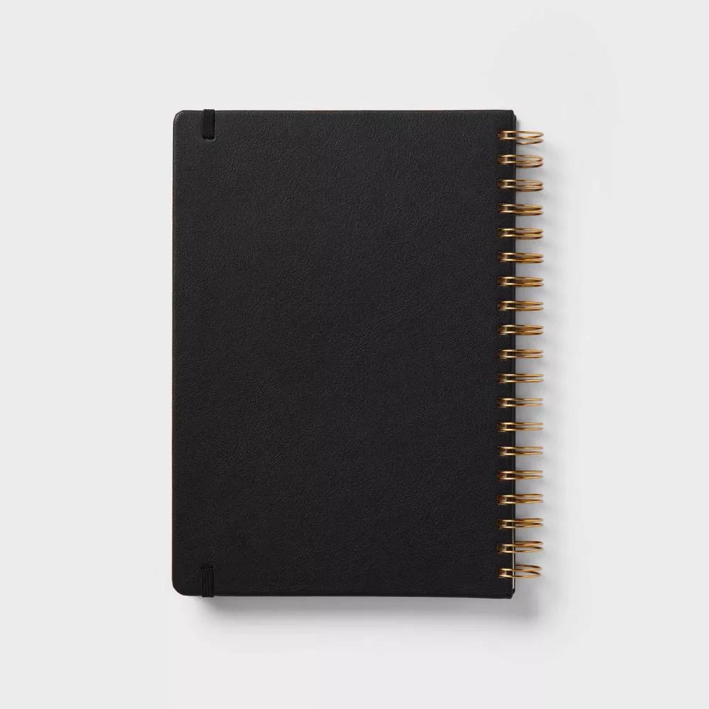 Twin Wire 7"x10" Planner Black leatherette - Image 4