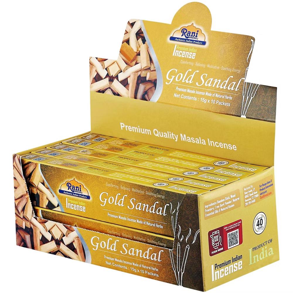 Gold Sandal Incense (Premium Masala Incense Made of Natural Herbs) - Authentic Indian Products - Image 5