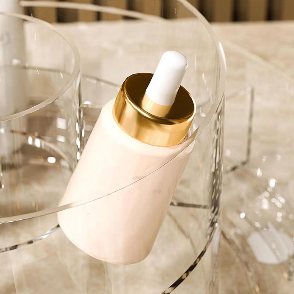 Maison Premium Clear Acrylic 360 Rotating Cosmetic Organizer Umbrella Design - Image 6