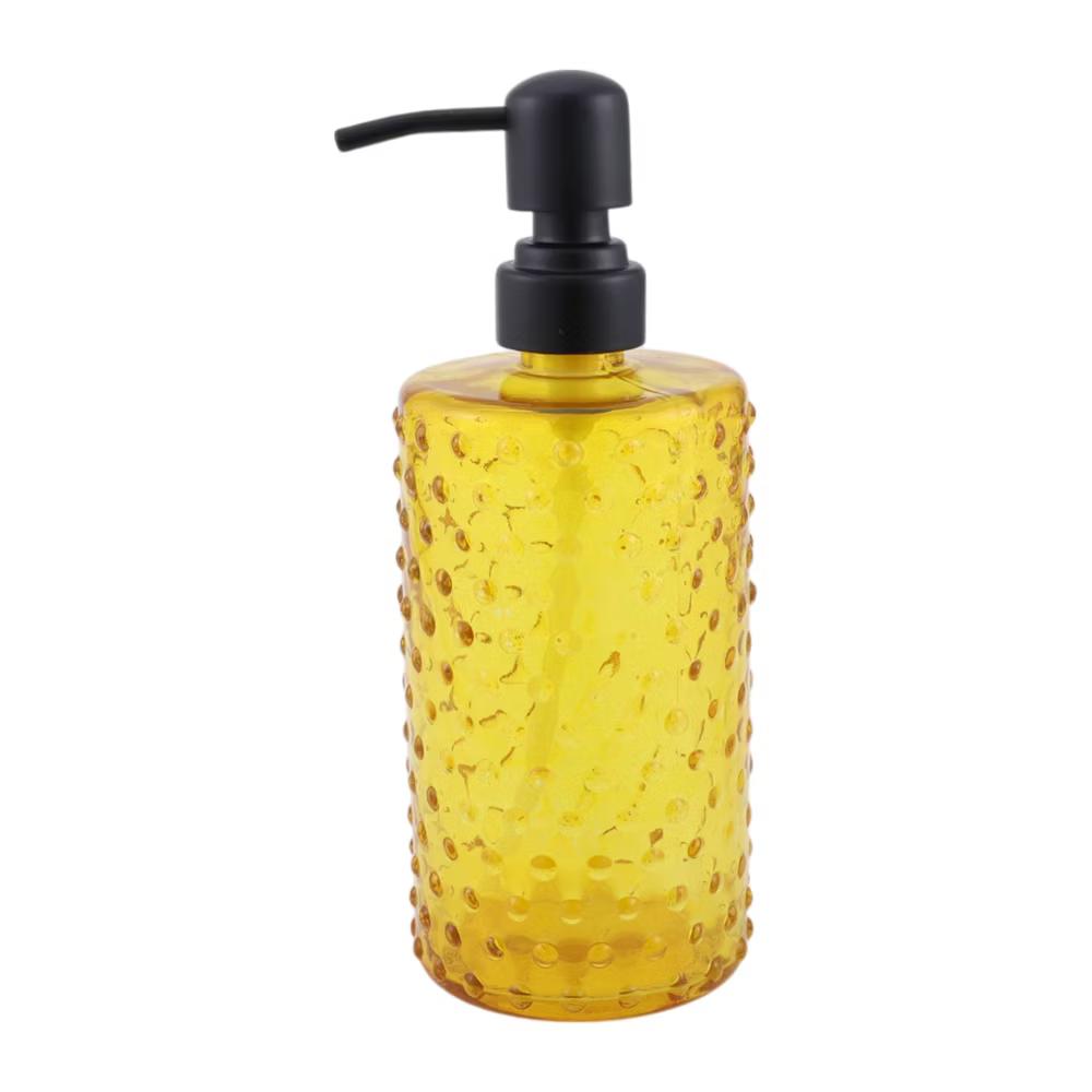Elegant Polka Dot Pattern Soap Pump Dispenser for Bathroom 16.9oz 1 Pc - Image 38