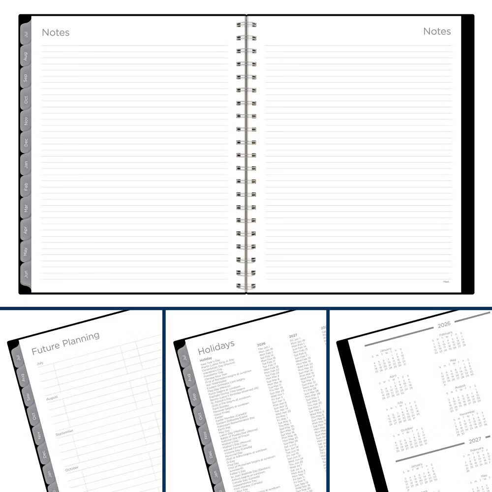Mead 8.5"x11" 2026-2027 Basic Large Weekly/Monthly Black - Image 8