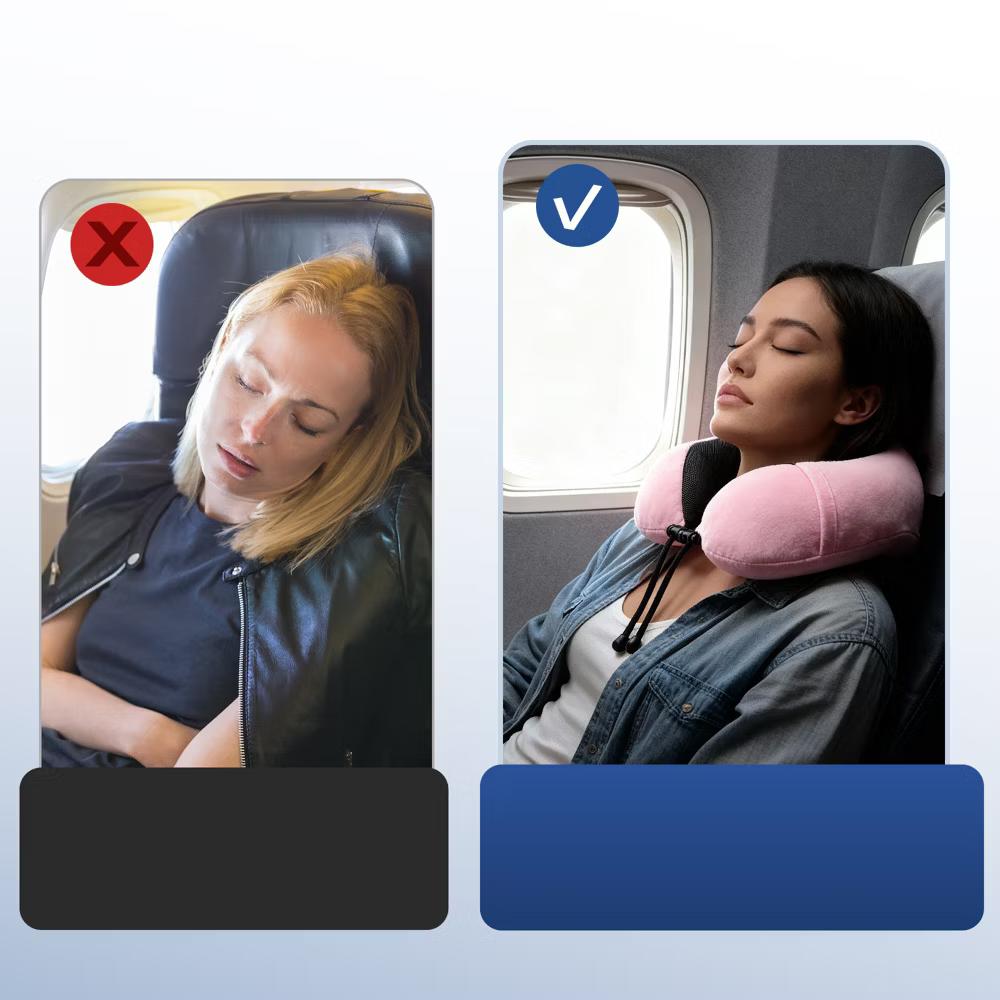 Neck Pillow for Airplane Travel 10.63 * 9.06 * 5.51 inches 1 Set - Image 9