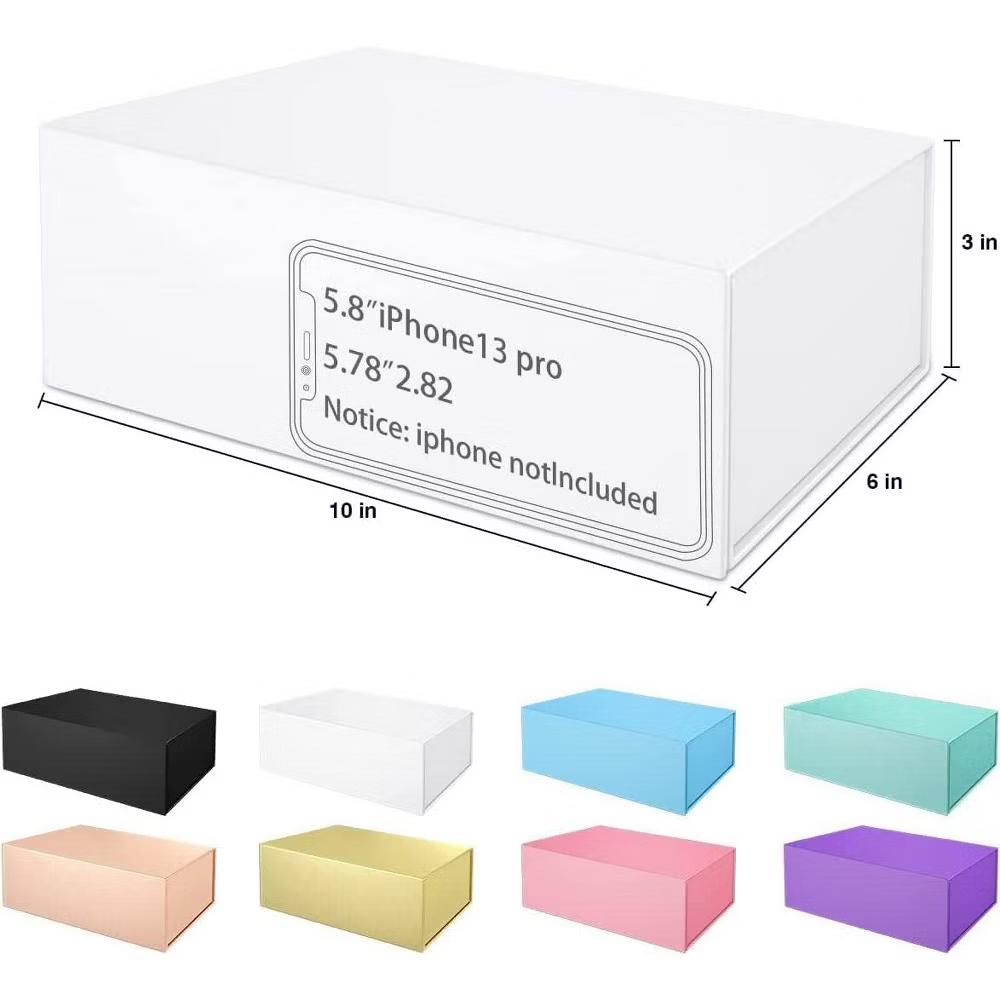 5 Pack White Gift Box 10 6 3 Inch Magnetic Closure Reusable Cardboard Gift Packaging for Birthday Wedding Christmas - Image 5
