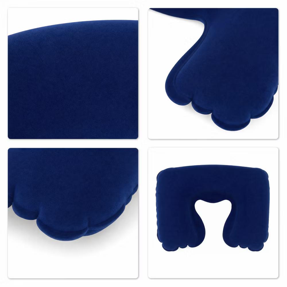 Comfortable Inflatable Travel Pillow with Eye Mask Earplugs 1 Set - Image 7