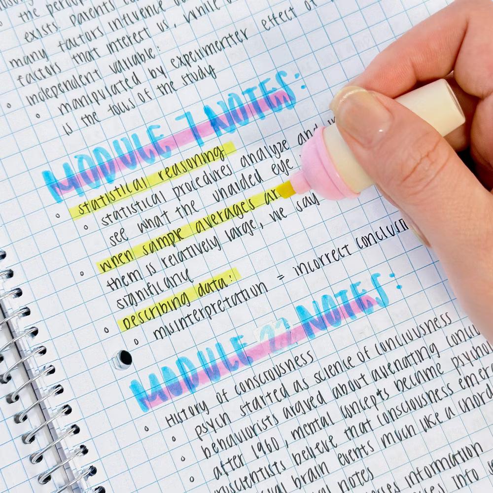 Cute and Colorful Highlighters, Marker Pens, Stationery Supplies (Set of 6), Ice Cream - Image 2