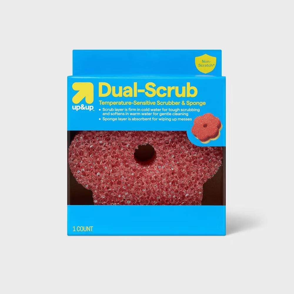 Double-Sided Temperature Sensitive Scrubber with Sponge - Flower