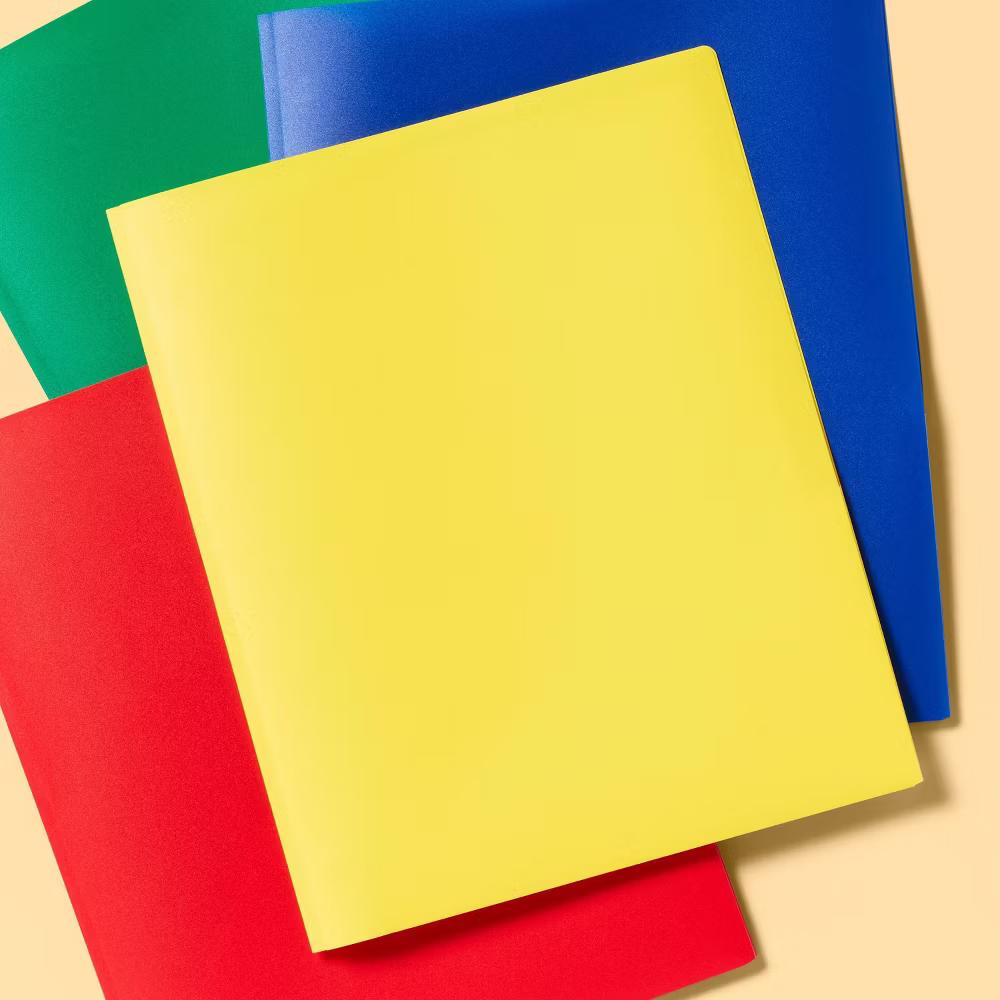 2 Pocket Plastic Folder with Prongs - Image 28