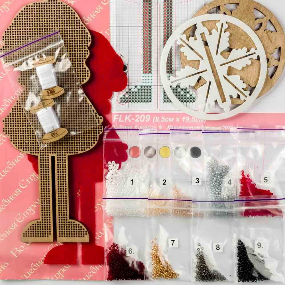 Crafts Bead embroidery kit on wood FLK-209 - Image 3