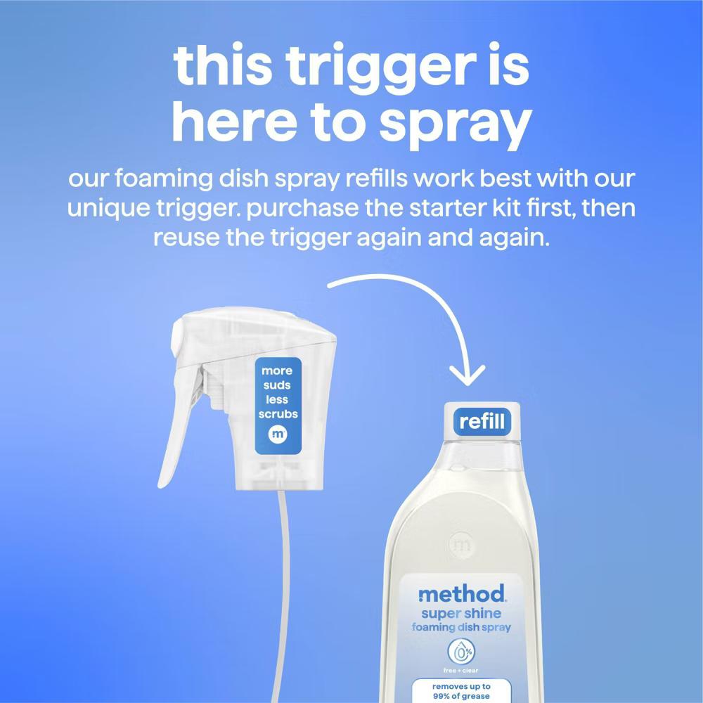 Method Super Shine Foaming Dish Spray Powered By Enzymes Free Clear - Image 12